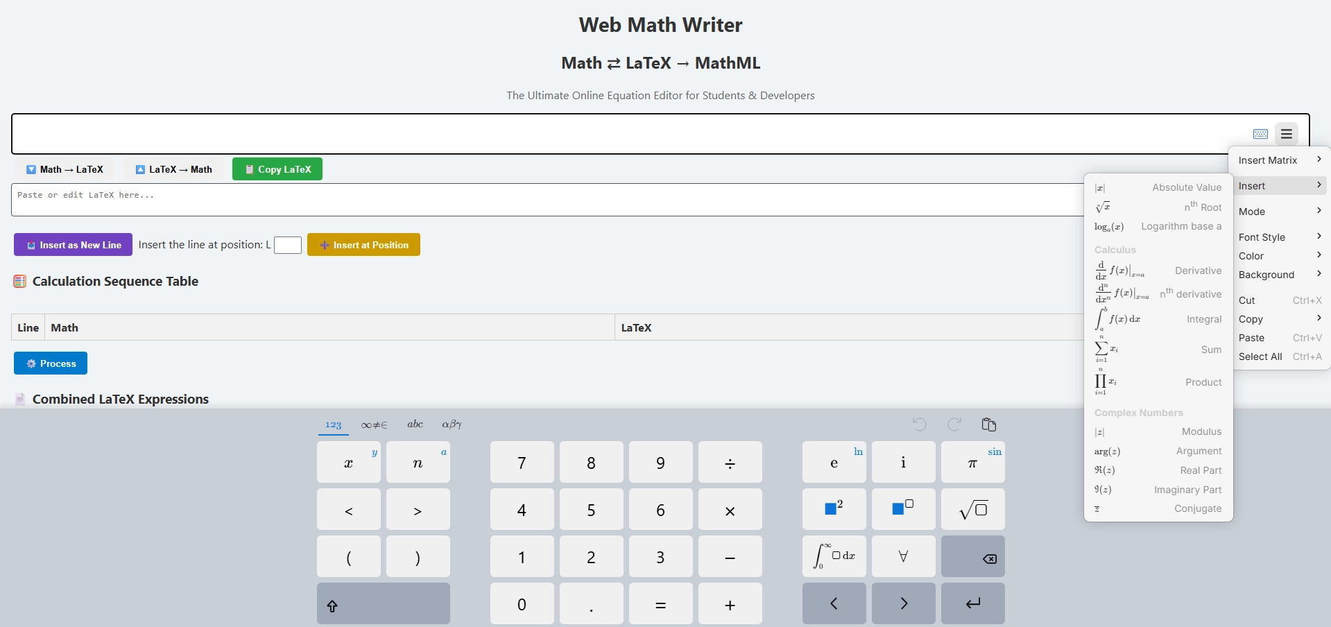Web Math Writer