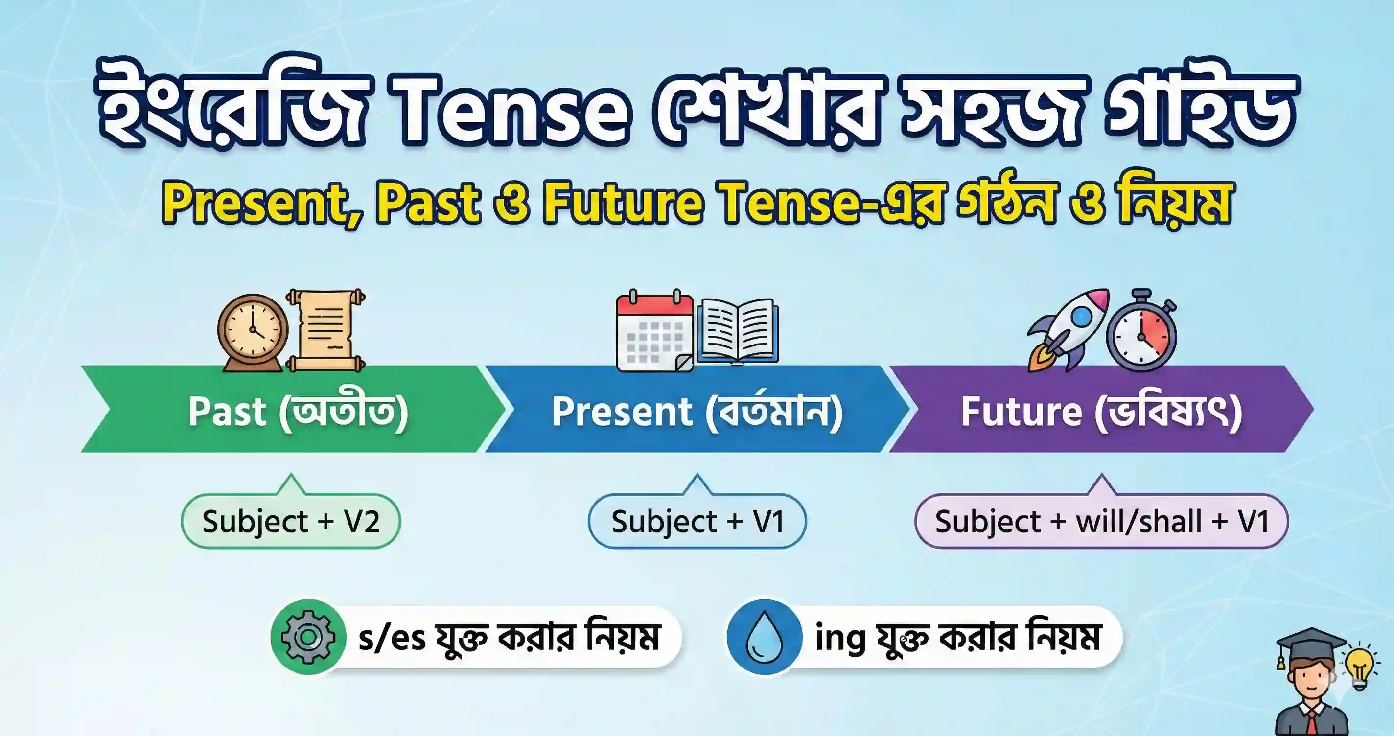 [Image of English Tense timeline diagram]